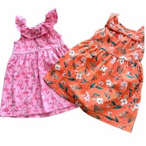 Carter's Summer Dress Bundle Floral Flamingo